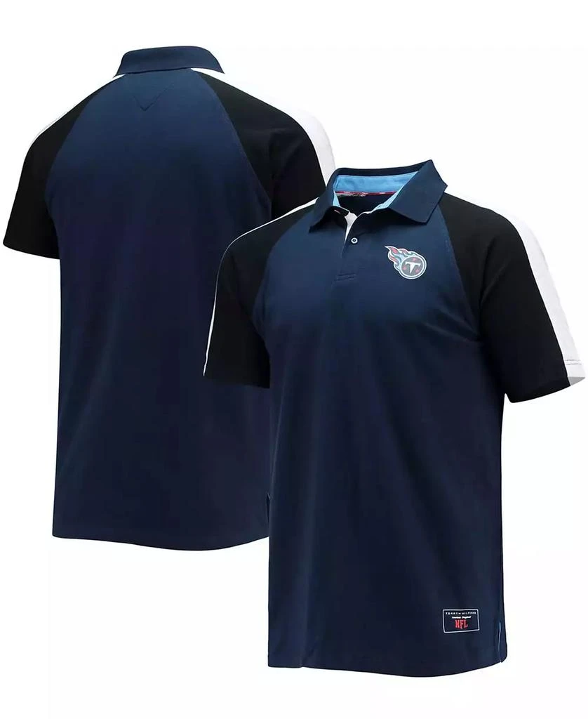 商品Tommy Hilfiger|Men's Navy and White Tennessee Titans Holden Raglan Polo Shirt,价格¥390,第1张图片