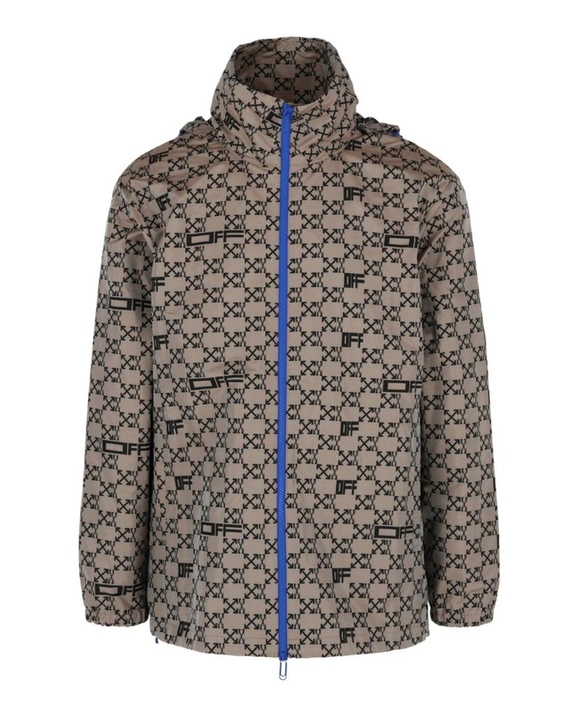 商品Off-White|Monogram Allover Windbreaker Jacket,价格¥6506,第1张图片