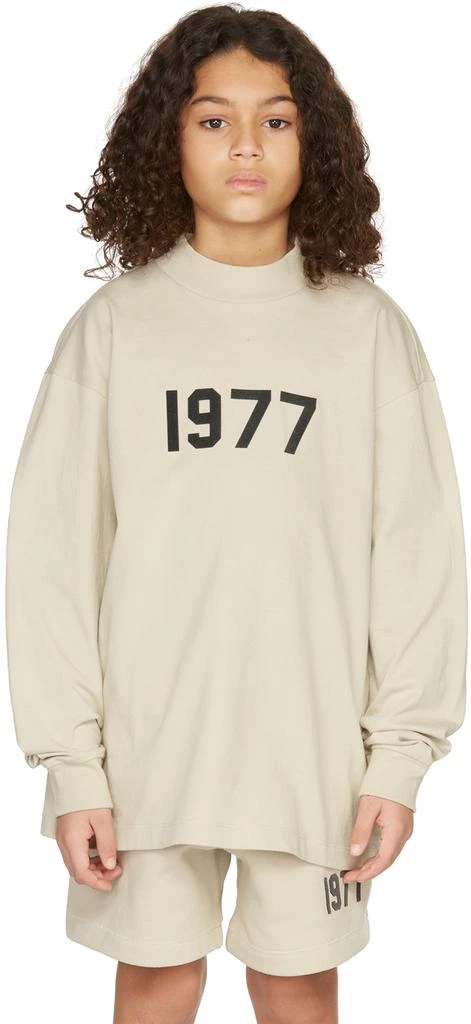 商品Essentials|Kids Beige '1977' Long Sleeve T-Shirt,价格¥197,第2张图片详细描述