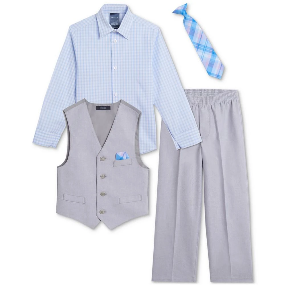 商品Nautica|Baby Boys Shirt, Vest, Pants & Tie Set,价格¥249,第2张图片详细描述