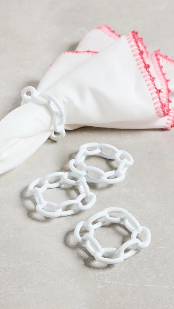 商品Kim Seybert|Enamel Chain Link Napkin Ring Set of 4,价格¥276,第1张图片