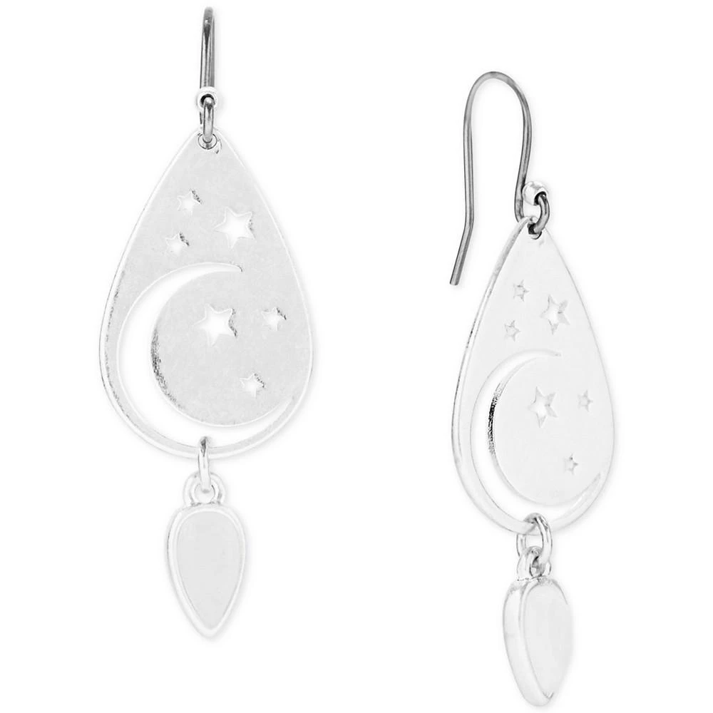 商品Lucky Brand|Silver-Tone Gemstone Moon & Stars Openwork Drop Earrings,价格¥216,第1张图片