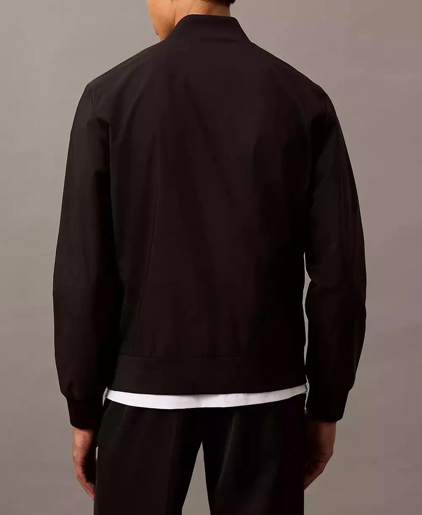 商品Calvin Klein|Men's Logo-Print Matte Bomber Jacket,价格¥735,第4张图片详细描述