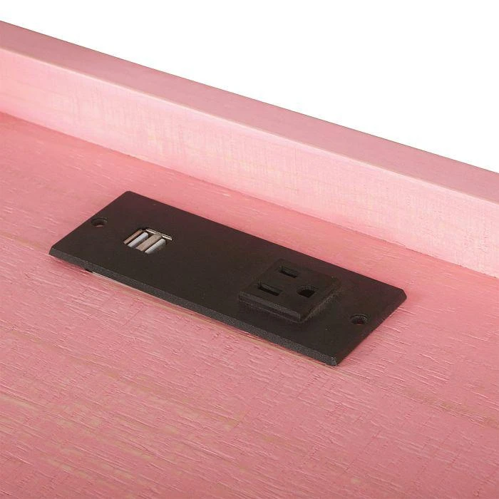 商品Sparrow & Wren|Hinsdale Pink Computer Desk with USB Ports,价格¥4730,第3张图片详细描述