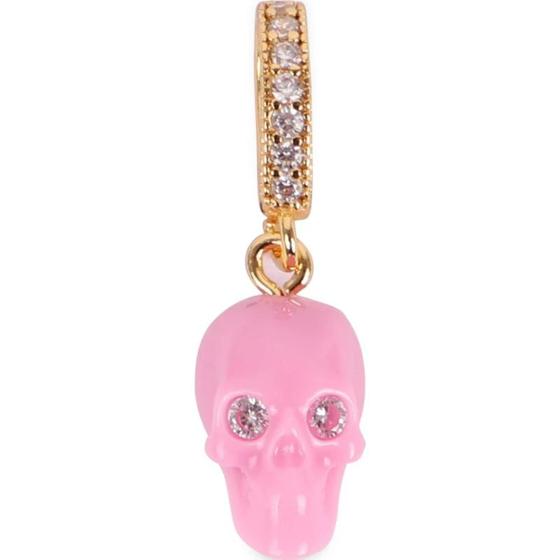商品Crystal Haze Jewelry|Crystal pave mr nice light pink and golden skull pendants set with crystal eyes,价格¥1398,第2张图片详细描述