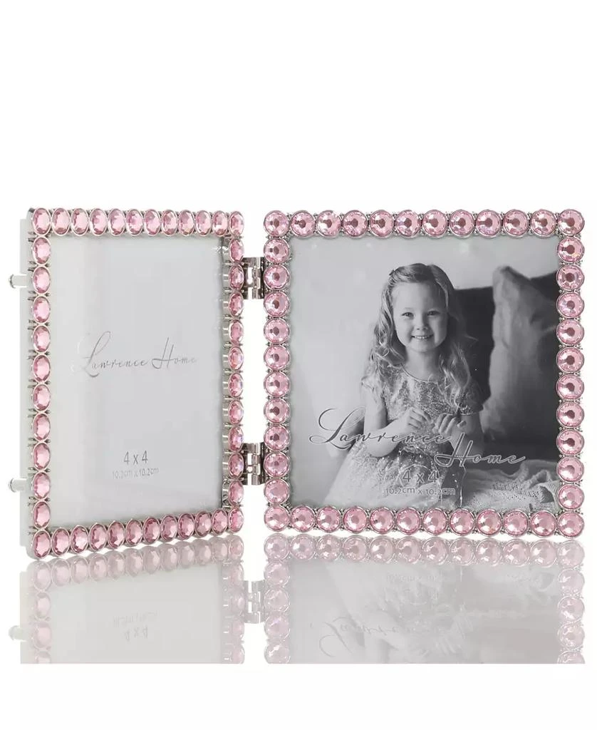 商品Lawrence Frames|Metal Sparkle Double Frame, 4" x 4",价格¥201,第4张图片详细描述
