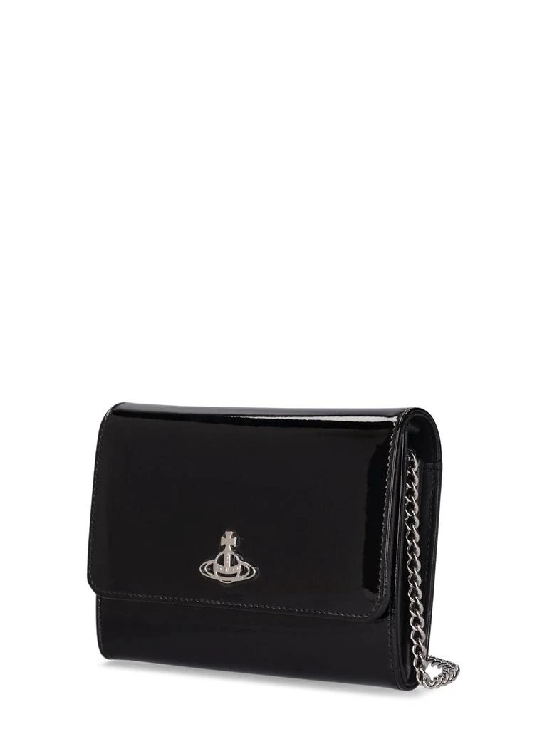 商品Vivienne Westwood|Shiny Patent Leather Wallet On Chain,价格¥3483,第2张图片详细描述