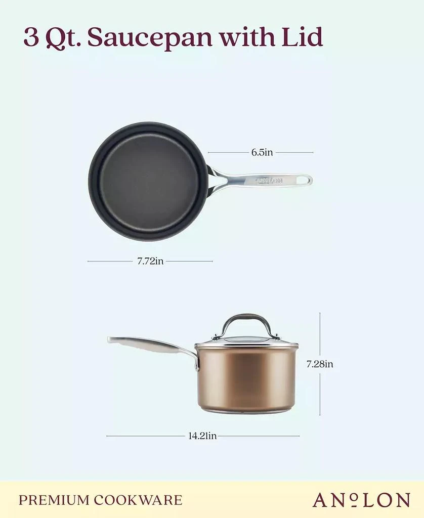 Ascend Hard Anodized Aluminum Non-Stick 3-Quart Saucepan with Lid 商品