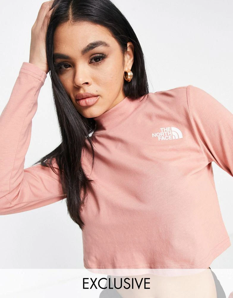 商品The North Face|The North Face Nekku long sleeve t-shirt in pink Exclusive at ASOS,价格¥163,第1张图片