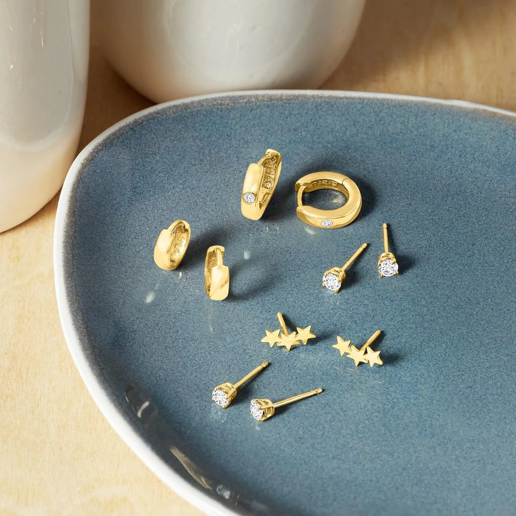 商品Ross-Simons|Ross-Simons Diamond Stud Earrings in 14kt Yellow Gold,价格¥2759,第3张图片详细描述