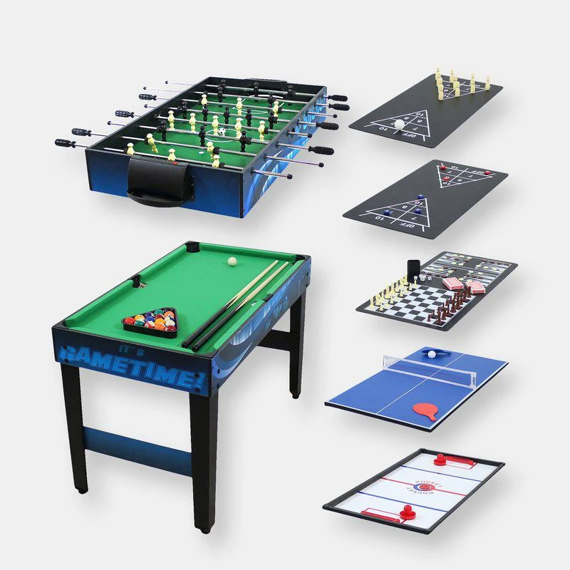 商品Sunnydaze Decor|10-in-1 Multi-Game Table Billiards Foosball Hockey Pool Air Hockey,价格¥1797,第1张图片