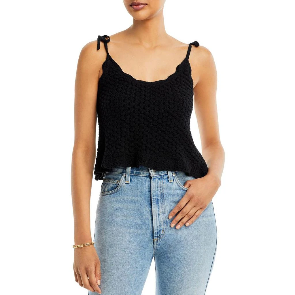 商品AQUA|Aqua Womens Crochet Cropped Cami,价格¥77,第1张图片