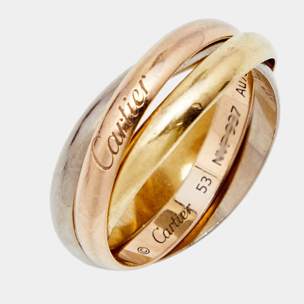 商品[二手商品] Cartier|Cartier Trinity 18k Three Tone Gold Small Model Rolling Ring Size 53,价格¥5127,第3张图片详细描述