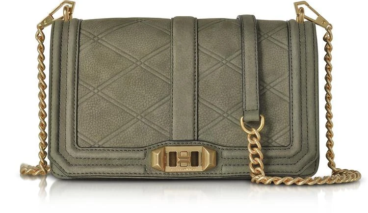 商品Rebecca Minkoff|绿色压纹正绒面革Love斜挎包,价格¥1400,第1张图片