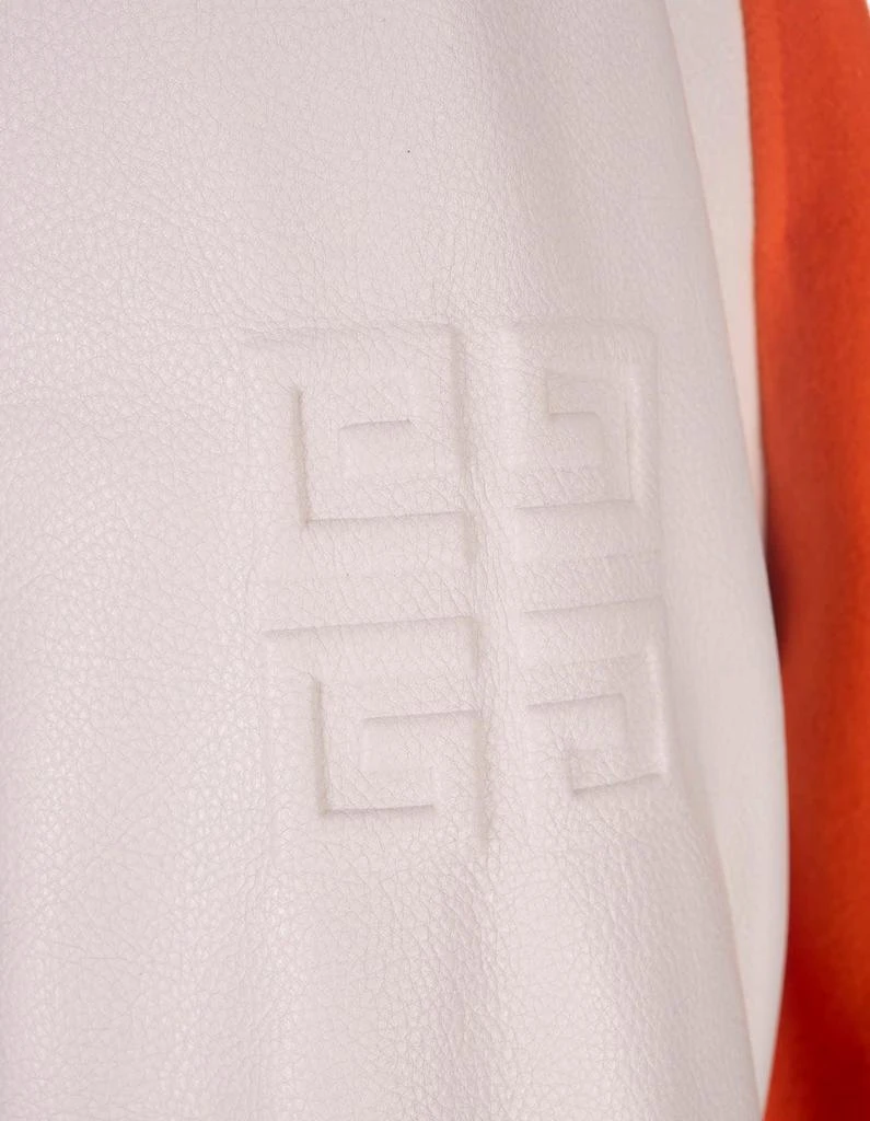商品Givenchy|Givenchy Orange Hooded Varsity Jacket In Wool And Leather - Men,价格¥32499,第4张图片详细描述
