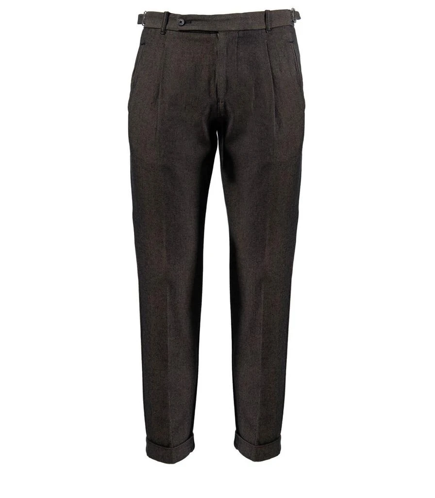 商品Berwich|BERWICH RETRO BROWN MELANGE TROUSERS,价格¥939,第1张图片