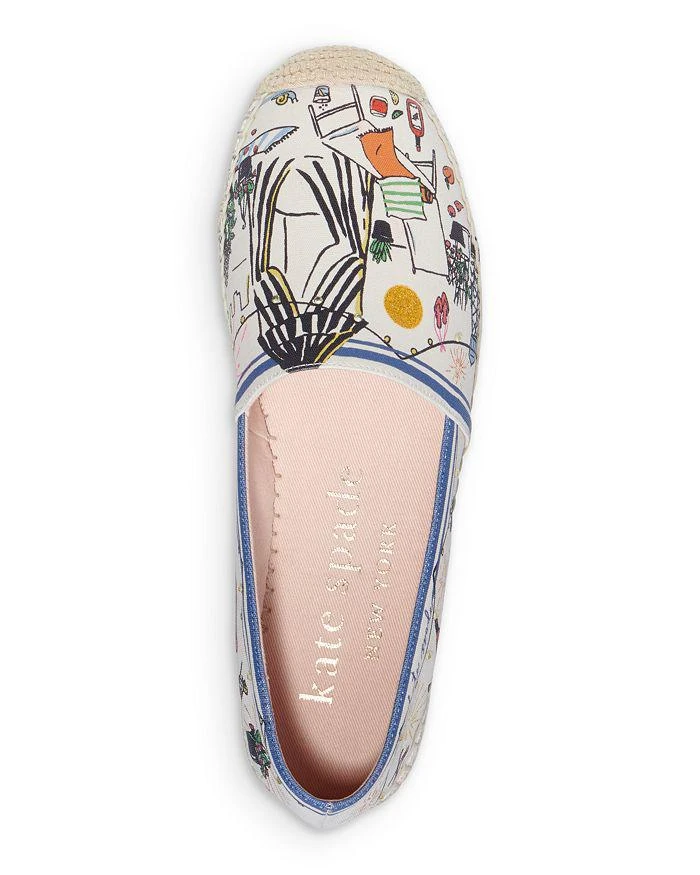 商品Kate Spade|Women's Rooftop Canvas Espadrille Flats,价格¥962,第3张图片详细描述
