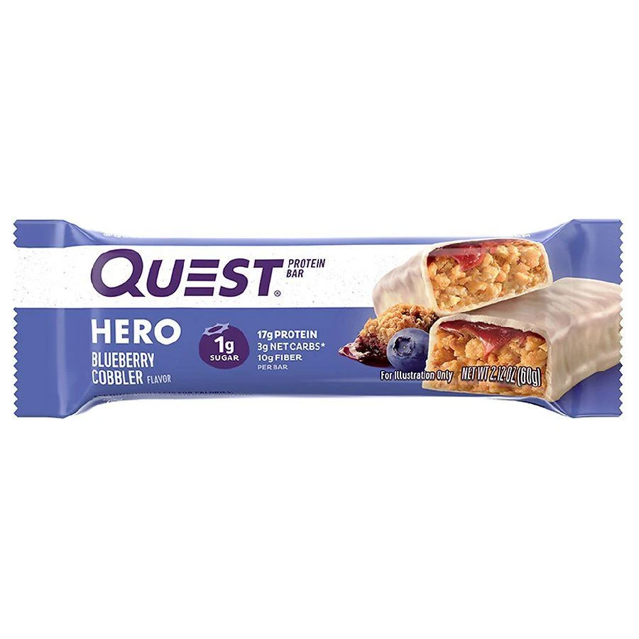 商品Quest Nutrition|Hero Blueberry Cobbler Flavored Protein Bar Blueberry Cobbler,价格¥34,第1张图片