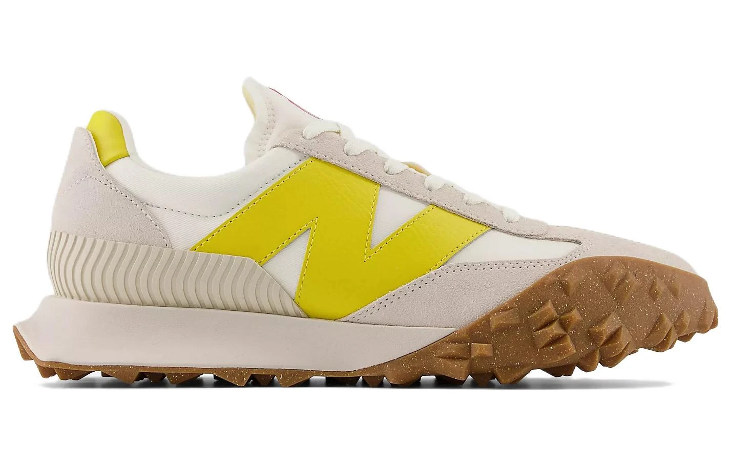 商品[国内直发] New Balance|XC-72 复古经典配色机能潮搭 织物皮革防滑耐磨轻便 低帮 休闲跑步鞋 男女同款 灰黄,价格¥458,第3张图片详细描述