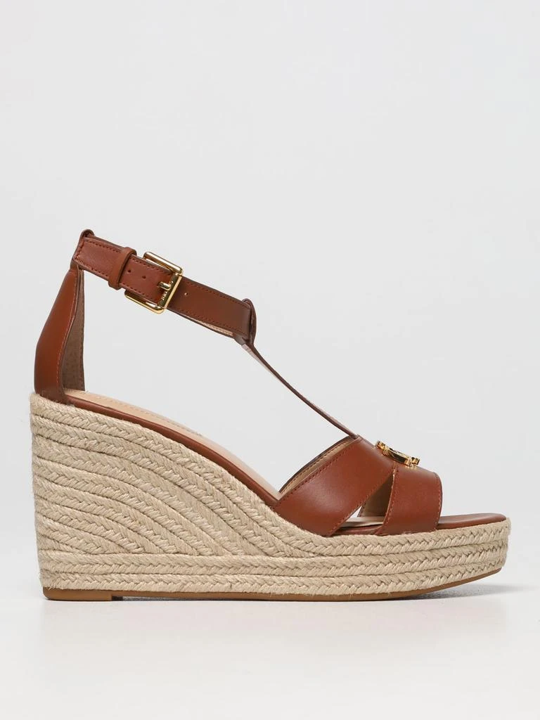 商品Ralph Lauren|Lauren Ralph Lauren wedge sandal in leather,价格¥517,第1张图片