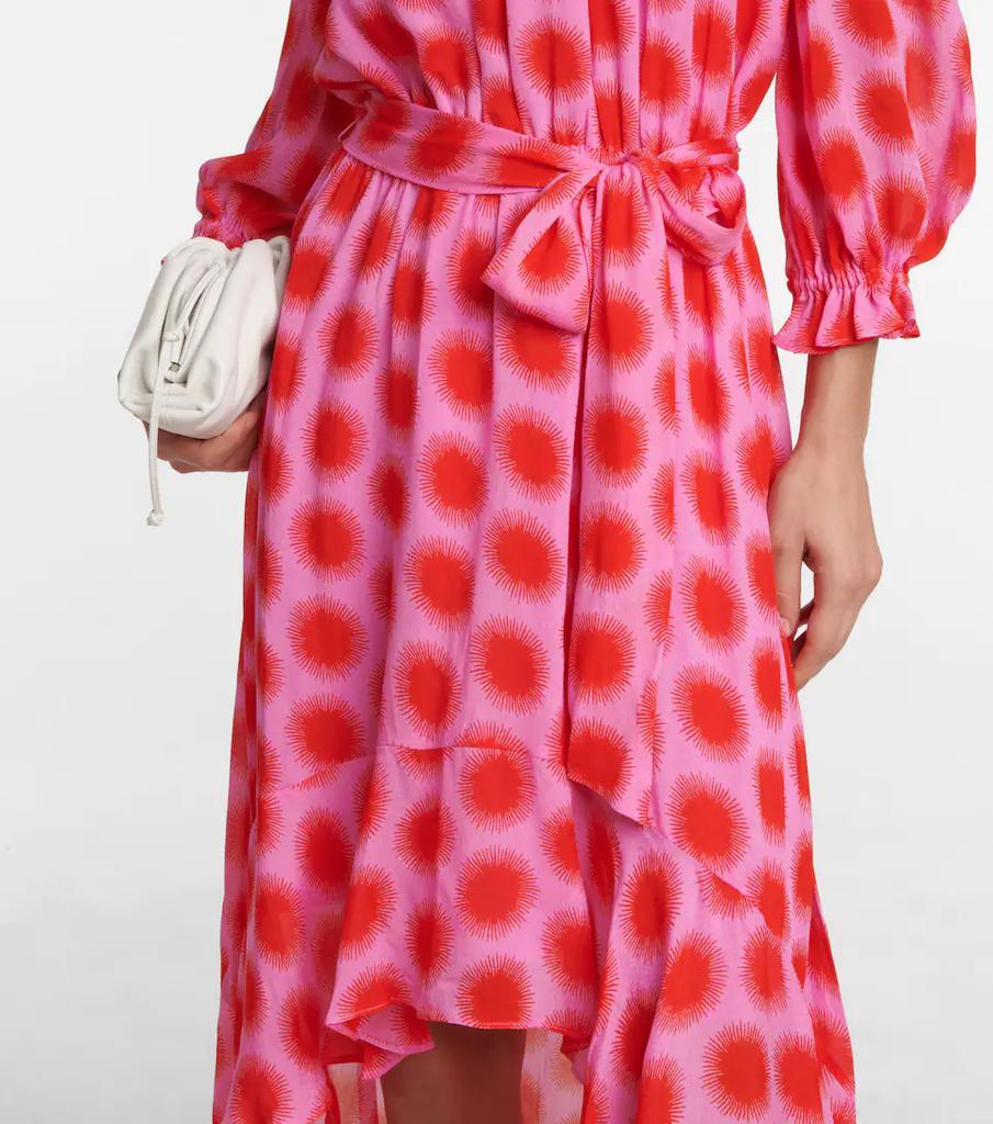 商品Diane von Furstenberg|Ferris印花荷叶边连衣裙,价格¥5801,第7张图片详细描述