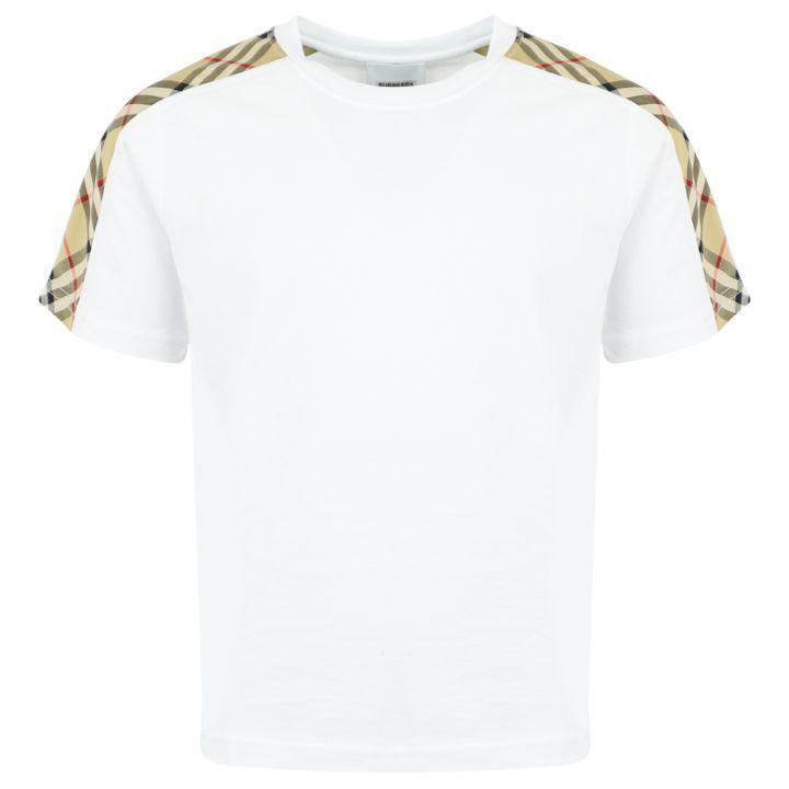 商品Burberry|White Short Sleeve Walton T Shirt,价格¥1302,第1张图片