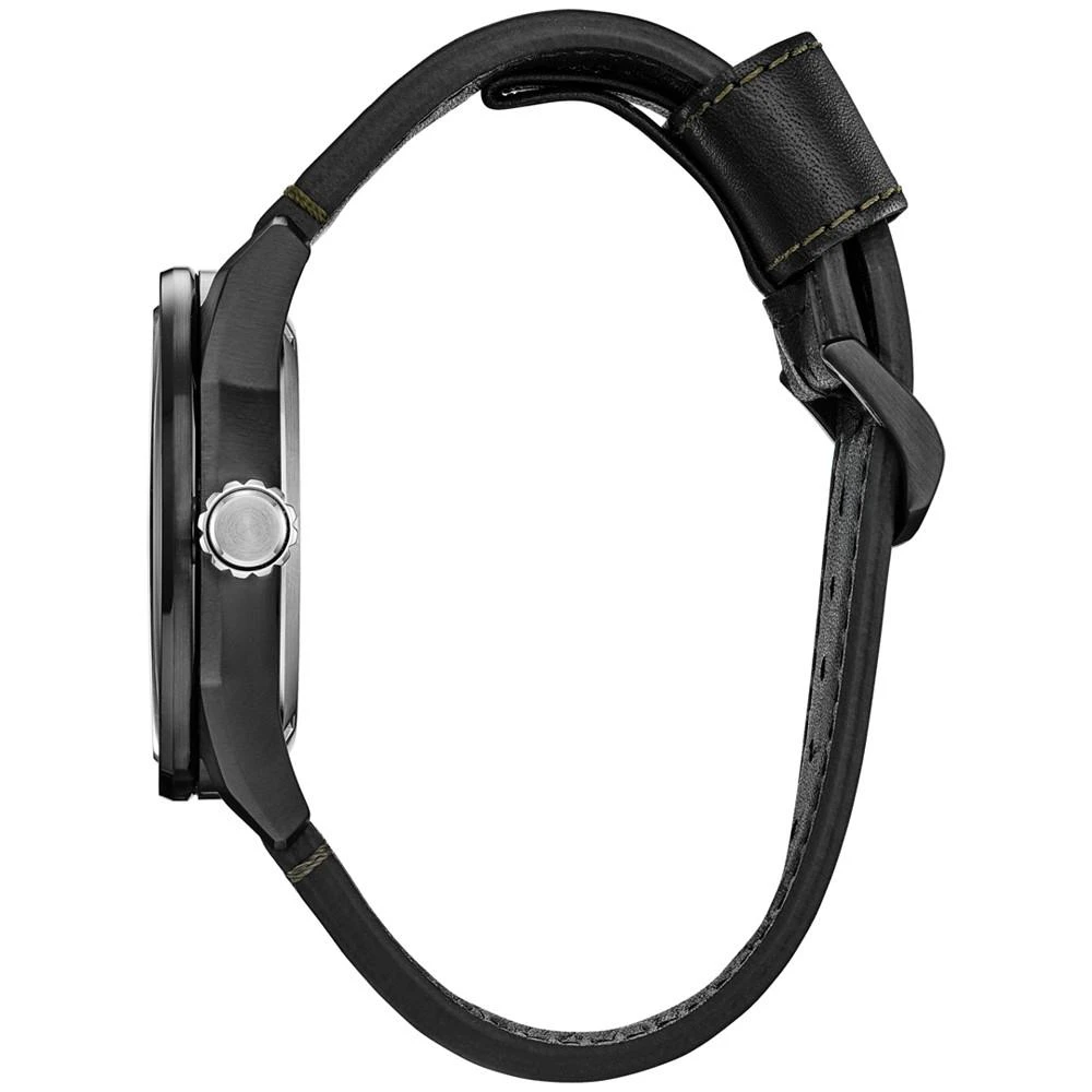 商品Citizen|Eco-Drive Men's Avion Weekender Black Leather Strap Watch 45mm,价格¥1449,第2张图片详细描述