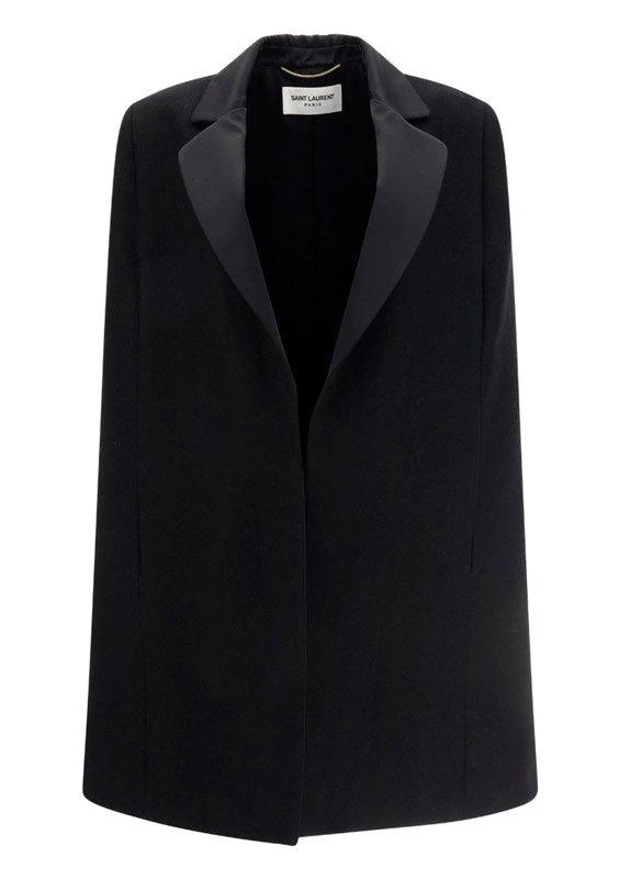 商品Yves Saint Laurent|Saint Laurent Straight Hem Tuxedo Cape,价格¥12910,第1张图片