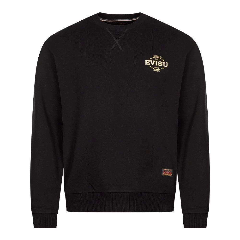 商品Evisu|Evisu Gold Logo Sweatshirt - Black,价格¥1105,第1张图片