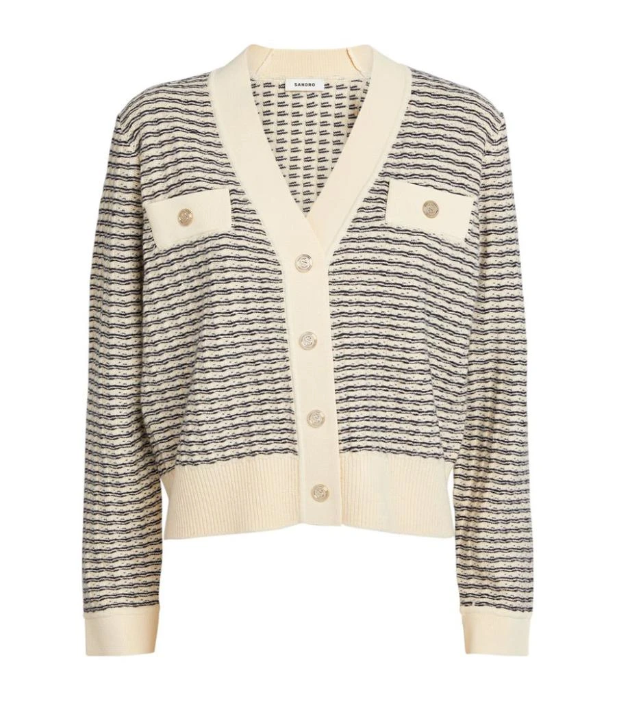 商品Sandro|Wool-Rich Striped Cardigan,价格¥2963,第1张图片