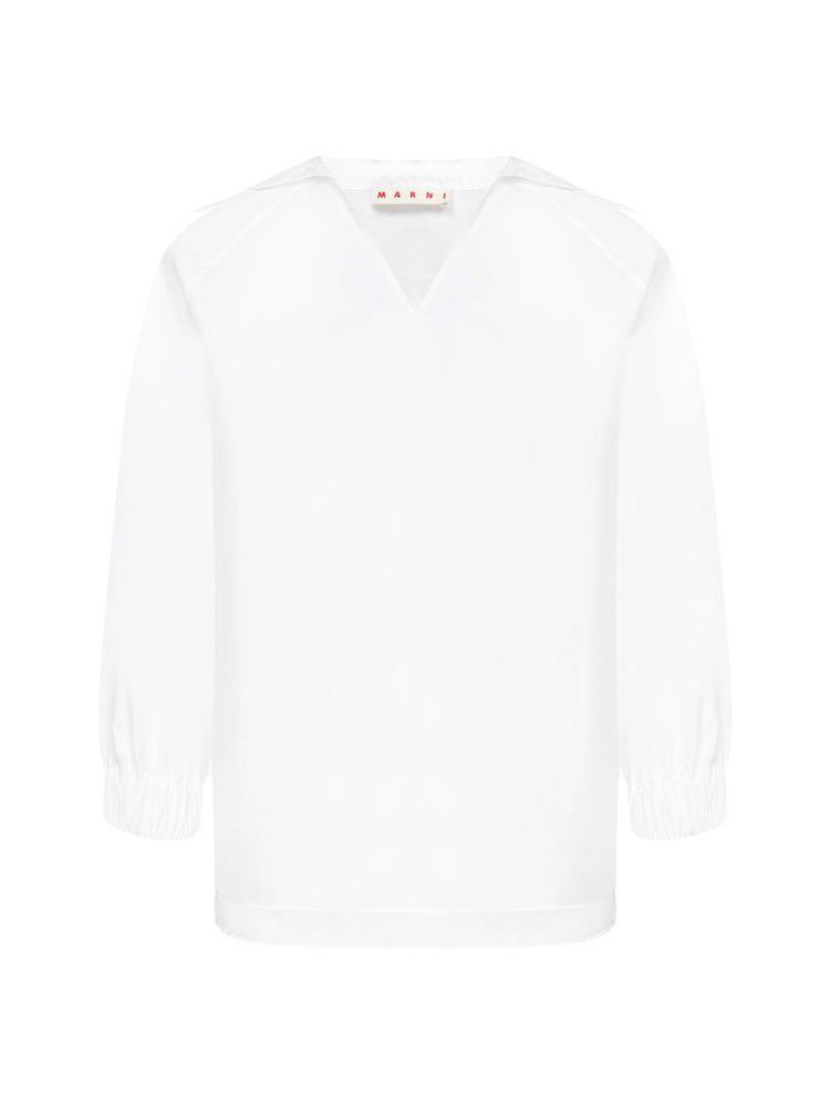 Marni Straight Hem V-Neck Shirt商品第1张图片规格展示