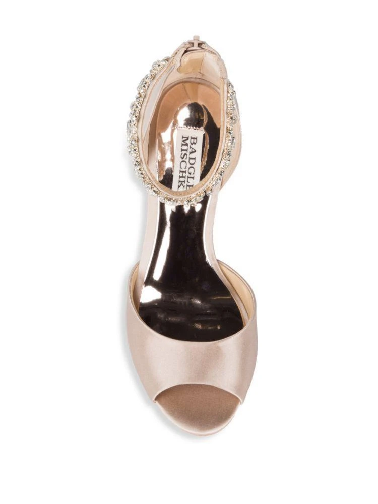 商品Badgley Mischka|Tahlia Bejeweled Ankle-Strap Sandals,价格¥552,第4张图片详细描述