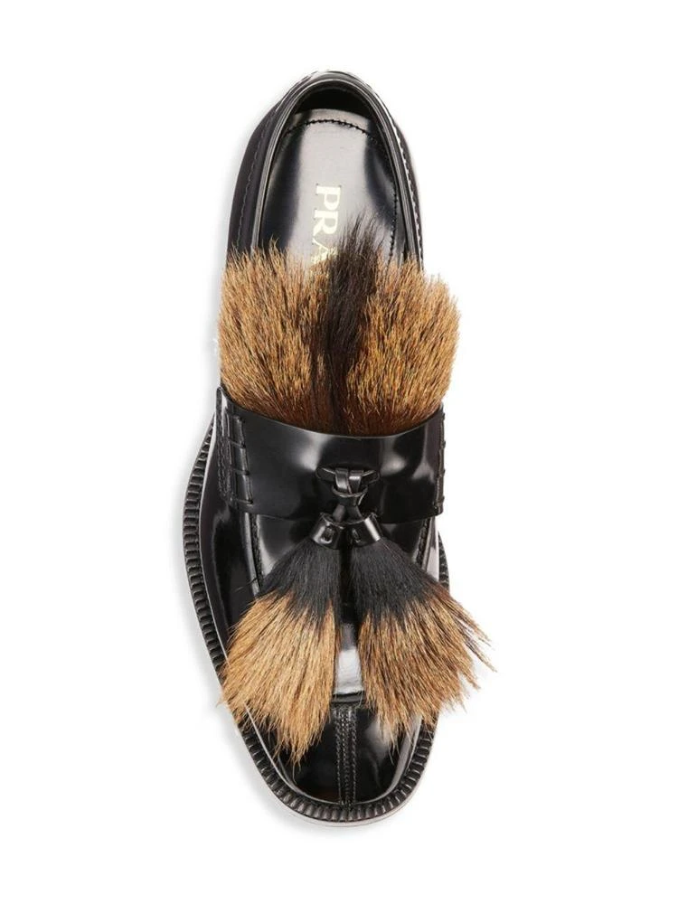 商品Prada|Fur Tassel Loafers,价格¥4834,第4张图片详细描述