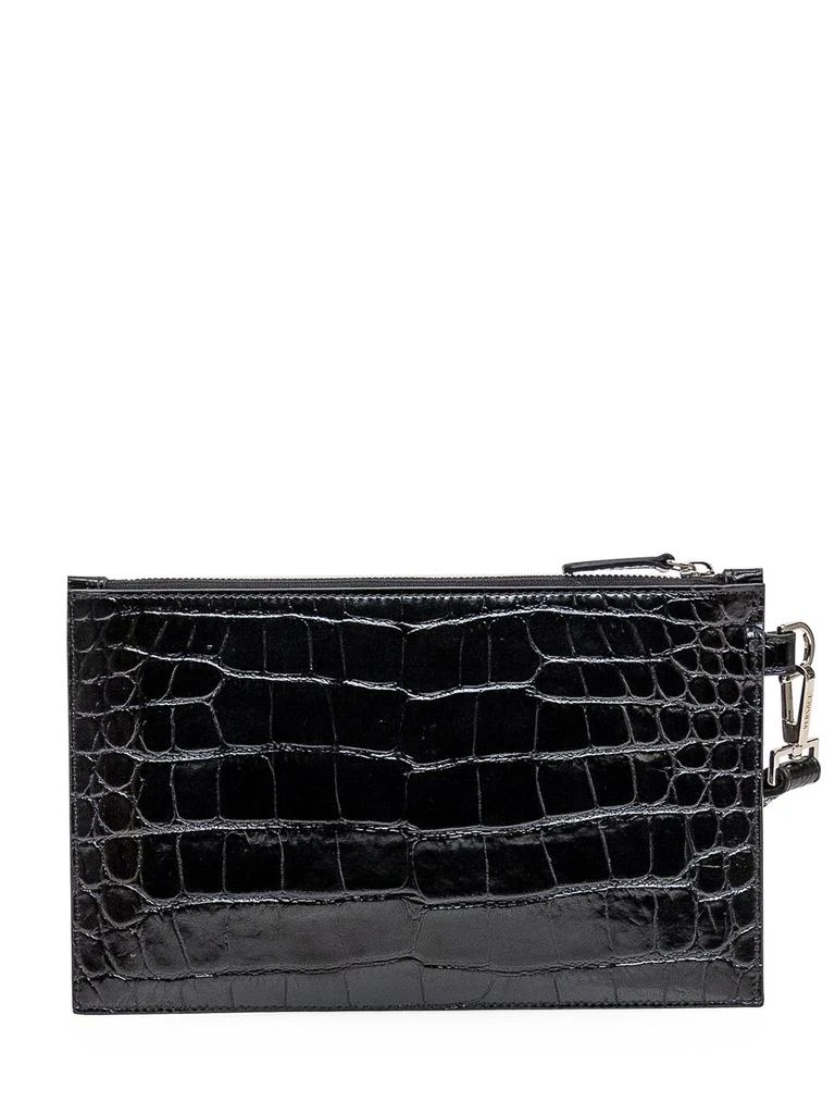 商品Versace|Versace Embossed Zip-Up Clutch Bag,价格¥3660,第2张图片详细描述