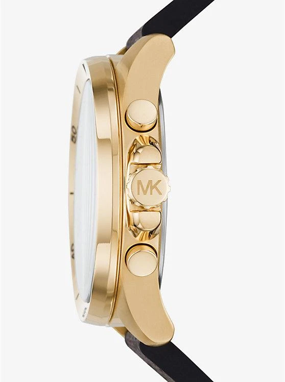 商品Michael Kors|Oversized Brecken Logo and Gold-Tone Watch,价格¥1201,第2张图片详细描述