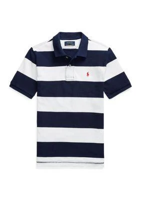 商品Ralph Lauren|Lauren Childrenswear Boys 8 20 Striped Cotton Mesh Polo Shirt,价格¥209,第1张图片