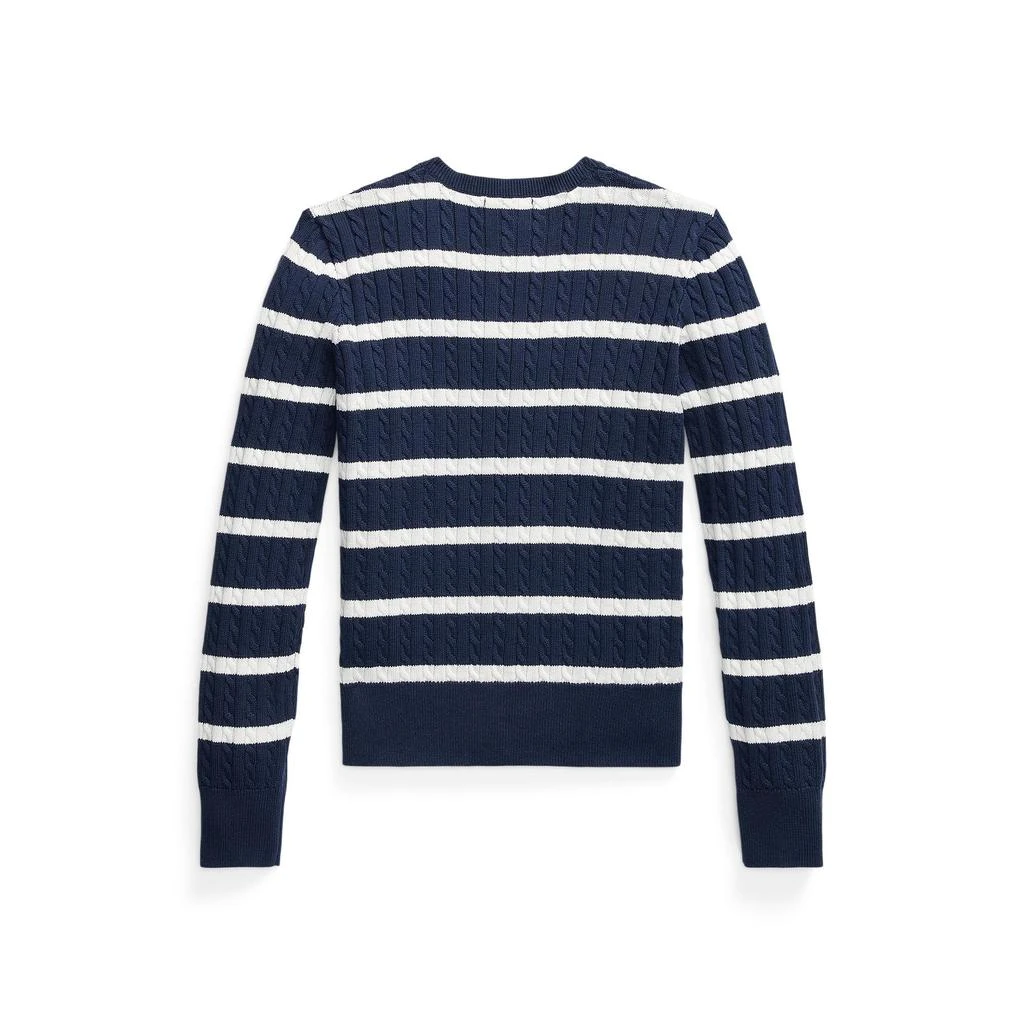 商品Ralph Lauren|Striped Mini-Cable Cotton Cardigan (Big Kid),价格¥275,第2张图片详细描述