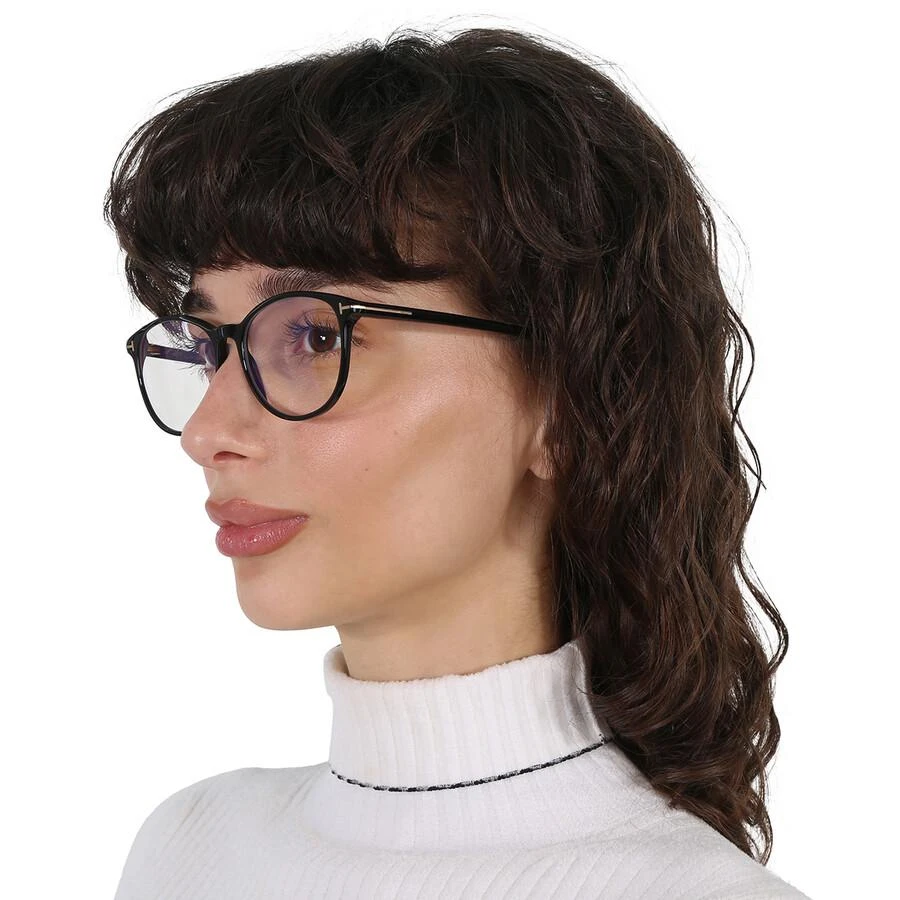 商品Tom Ford|Blue Light Block Oval Ladies Eyeglasses FT5810-B 001 53,价格¥634,第2张图片详细描述