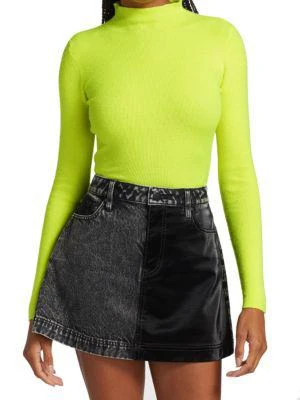 商品Alice + Olivia|Ciara Mock Neck Cropped Sweater,价格¥707,第1张图片详细描述