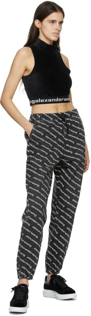 商品Alexander Wang|Black Corduroy Logo Elastic Mock Neck Tank Top,价格¥1281,第4张图片详细描述