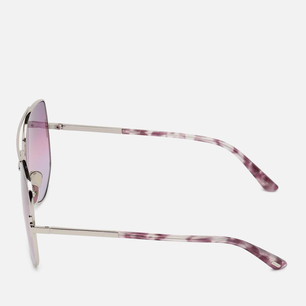 Tom Ford Women's Lennox Pilot Style Sunglasses - Palladium/Violet商品第4张图片规格展示