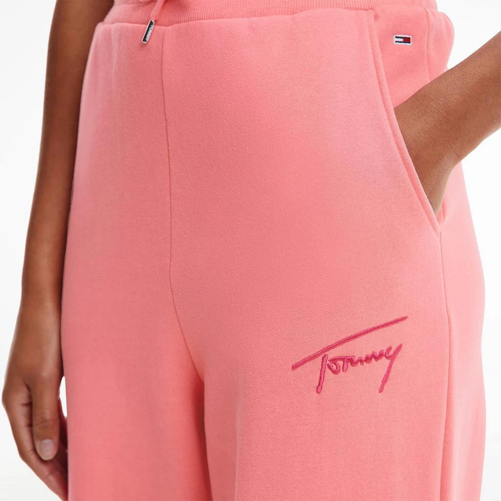 商品Tommy Jeans|Tommy Jeans Women's Tjw Tommy Signature Sweatpants - Garden Rose,价格¥145,第3张图片详细描述