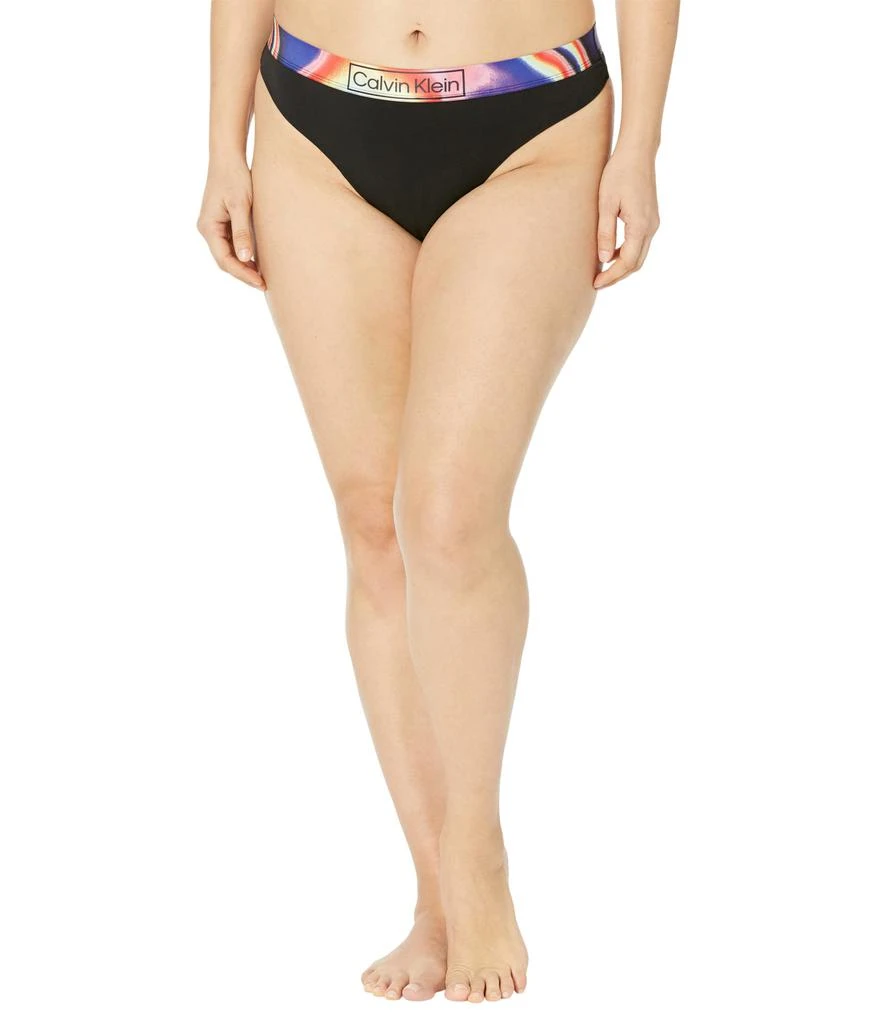 商品Calvin Klein|Plus Size Reimagined Heritage Pride Thong,价格¥114,第1张图片