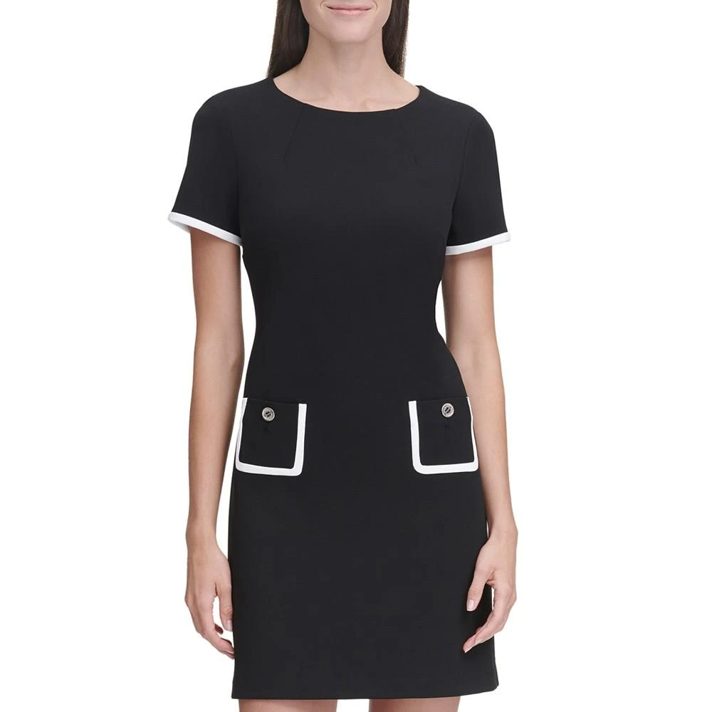 商品Tommy Hilfiger|Women's Colorblocked Pocket Sheath Dress,价格¥391,第3张图片详细描述