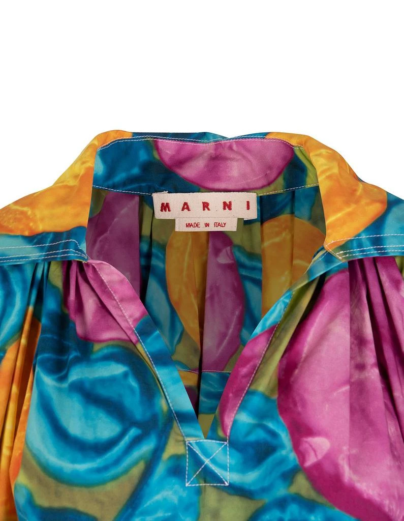 商品Marni|Marni Floral Printed Long-Sleeved Midi Dress,价格¥2634,第4张图片详细描述