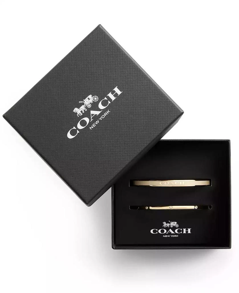 商品Coach|Faux Stone Enamel Signature Bangle Bracelet Set,价格¥505,第1张图片