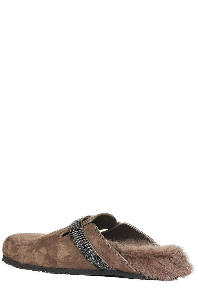 商品Brunello Cucinelli|Brunello Cucinelli Rounded Toe Slip-On Sandals,价格¥5813,第3张图片详细描述