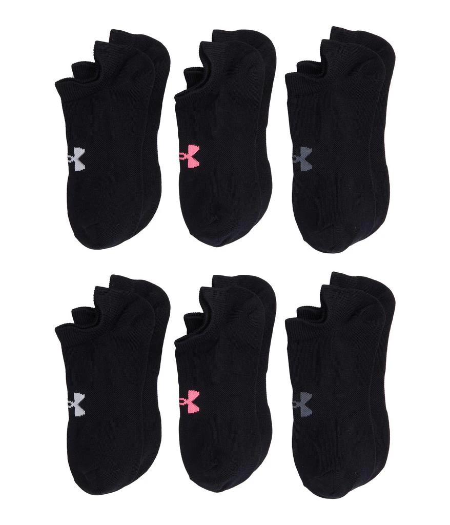 商品Under Armour|Essential 2.0 No Show Socks 6-Pair (Little Kid/Big Kid),价格¥135,第1张图片