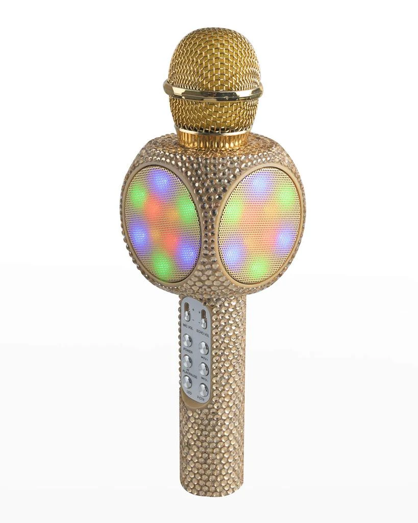 商品Wireless Express|Kid's Sing-A-Long Bling Bluetooth Karaoke Microphone, Gold,价格¥194,第2张图片详细描述