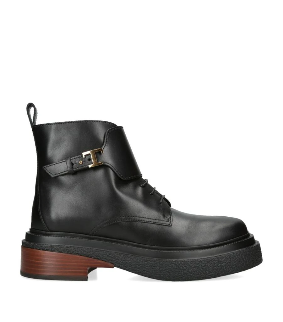 商品Tod's|Leather Show Lace-Up Boots,价格¥10257,第1张图片